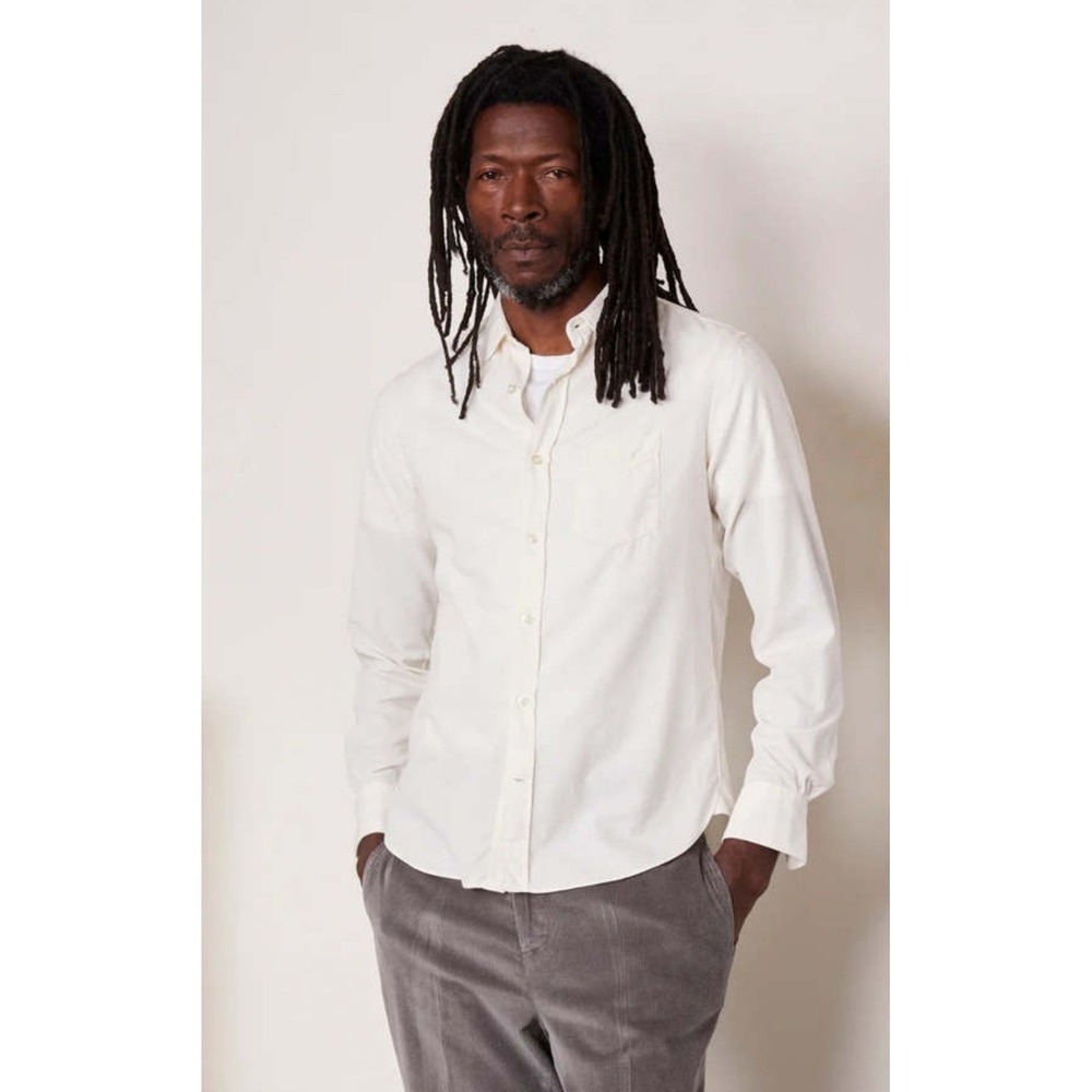 Officine Generale Button Down Shirt Mens L White Cotton Western Yoke Portugal